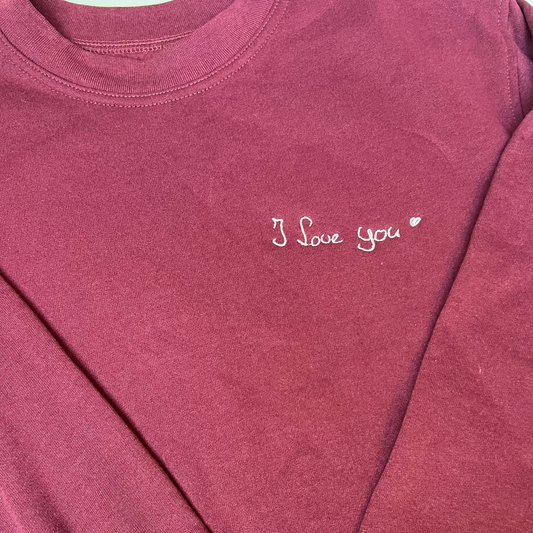 T-Shirt met Tekst in Eigen Handschrift
